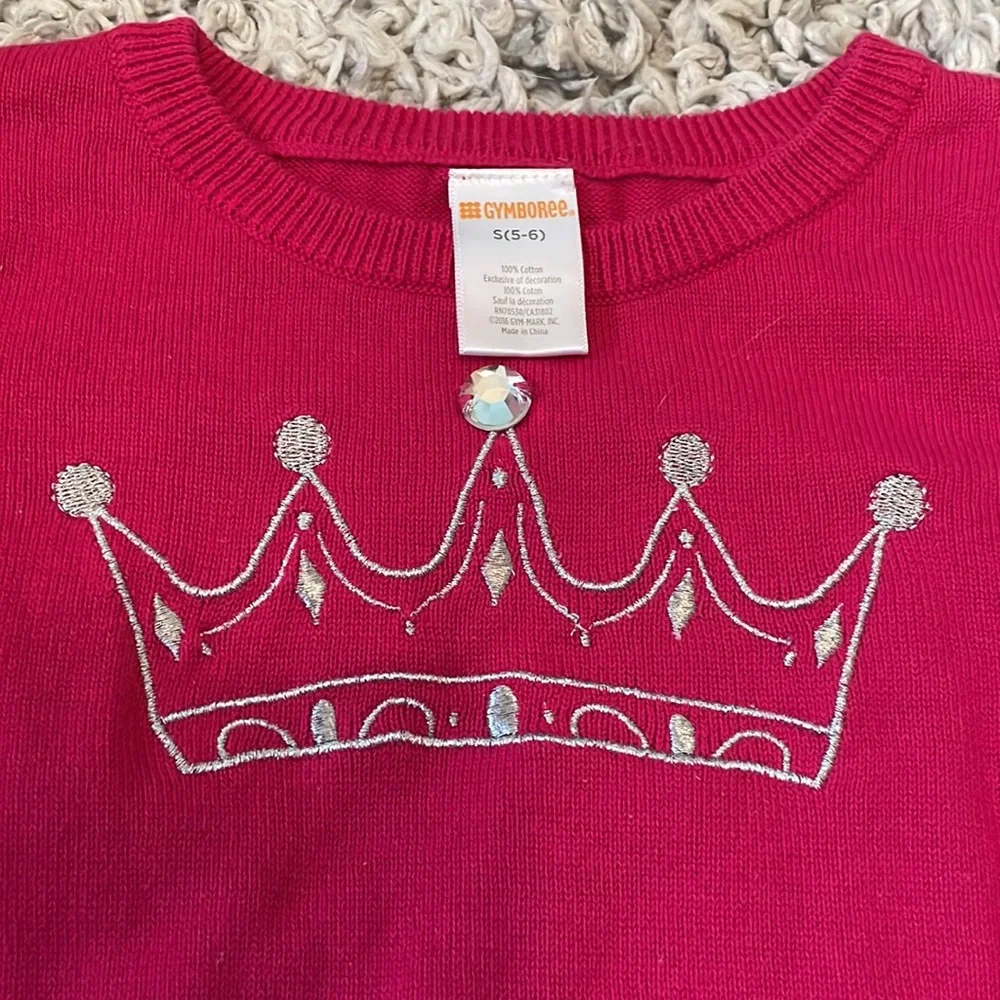 2016 Gymboree Outlet Crown Sweater, Size S(5-6)
